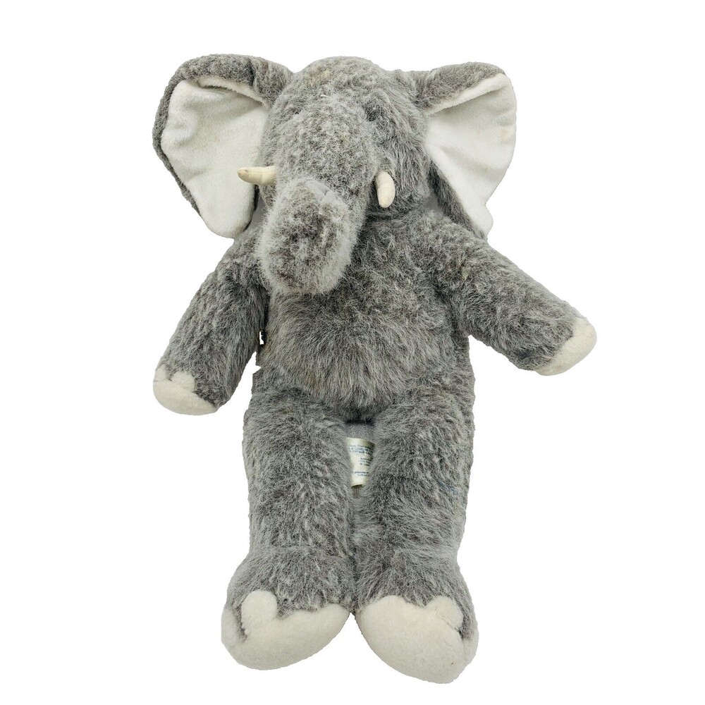 BUILD A BEAR VINTAGE 1997 PLUSH GREY ELEPHANT W/ TUSKS 17" STUFFED ANIMAL BABW
